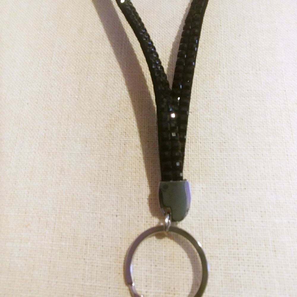 Lanyard Sequins Black